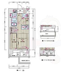 ソルテラス京都西院 STATION SIDE 2階1LDKの間取り