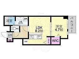 DCガーデン京都西 5階1LDKの間取り