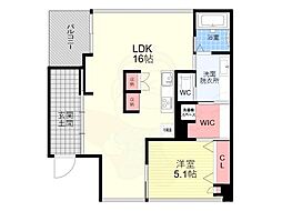 SHALIMARNISHIOJI 1LDKの間取図画像