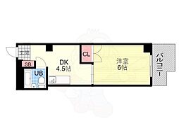 第2パールハイツ上杉 5階1DKの間取り