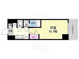 京都地下鉄東西線 東山駅 徒歩7分の賃貸マンション 1階1Kの間取り