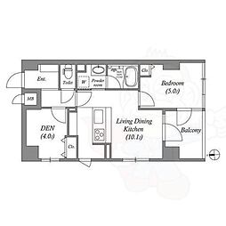 MSR京都二条城 7階1SLDKの間取り