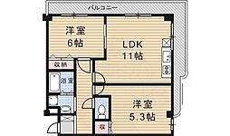 ヴェルドミール 4階2LDKの間取り