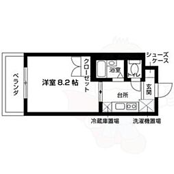 アヴァンセクール道正町 3階1Kの間取り