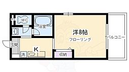 GRAND CITY 4階1Kの間取り