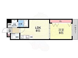 ARCA嵯峨嵐山 1階1LDKの間取り