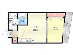 ARCA嵯峨嵐山 2階1LDKの間取り