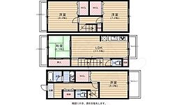 カッシーヤ泉涌寺 1階4LDKの間取り
