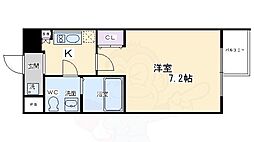 プレサンスNEO京都烏丸 9階1Kの間取り