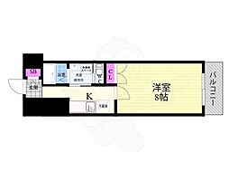 メゾン・ビロング 2階1Kの間取り