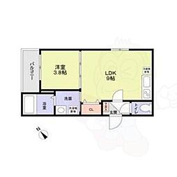 フラッツ六地蔵 2階/-