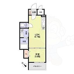 フラッツ六地蔵 3階/-