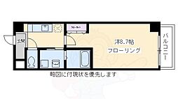 ティーズ・カサ北白川 6階1Kの間取り