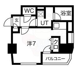 SWISS京都堀川WEST ワンルームの間取図画像