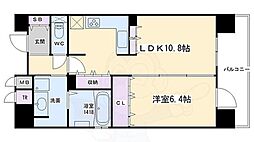 リーガル京都河原町五条2 3階1LDKの間取り