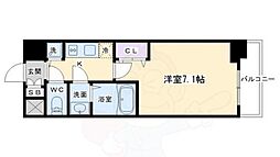アドバンス京都ソナーレ 1Kの間取図画像