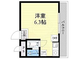 カレッジマンション七瀬川 ワンルームの間取図画像