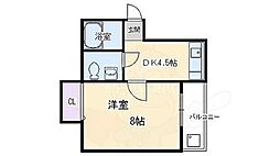 ビレイユ真英deux 1Kの間取図画像