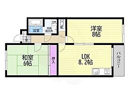 インレット 2LDKの間取図画像