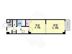 プライムシティ西陣 2Kの間取図画像