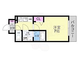 ファーストフィオーレ京都円町 1Kの間取図画像