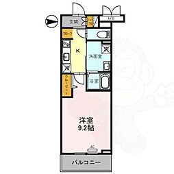 ストーリーズうずまさ 1Kの間取図画像