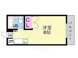 ハイツマウンテン 1Kの間取図画像