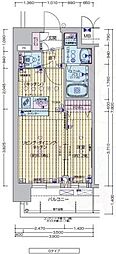 プレサンスTHEKYOTO粋都 1LDKの間取図画像
