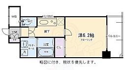 アスヴェル京都外大前 1Kの間取図画像