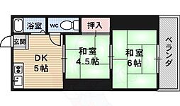 ニュー芝の下ハイツ 2DKの間取図画像