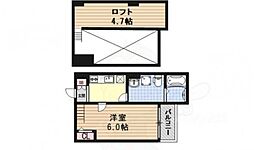 OLDTOWN 1Kの間取図画像