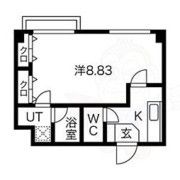 プラネシア星の子山科駅前 1Kの間取図画像