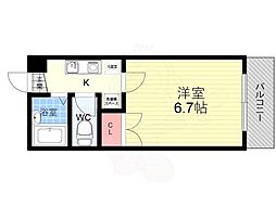 セブンハイム 1Kの間取図画像