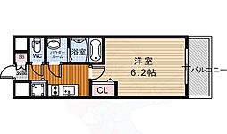 プレサンス京都鴨川 ワンルームの間取図画像
