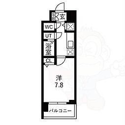 ファステート京都洛南エリーゼ 1Kの間取図画像