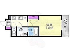 エスリード京都梅小路アヴェニテ 1Kの間取図画像