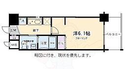 エステムプラザ京都御所ノ内レギア 1Kの間取図画像