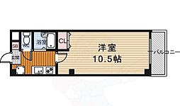 ヴィラ・ヴェルデ 1Kの間取図画像