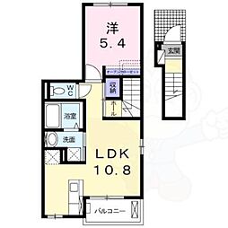 ジュネビーブ2 1LDKの間取図画像