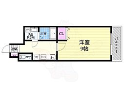 グランレブリー御所西 1Kの間取図画像