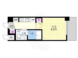 エステムプラザ京都聚楽第雅邸 1Kの間取図画像