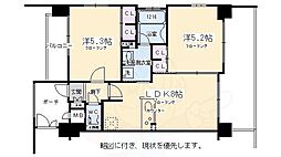 エステムプラザ京都御所ノ内レギア 2DKの間取図画像