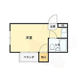 シティーハイツ音羽 ワンルームの間取図画像
