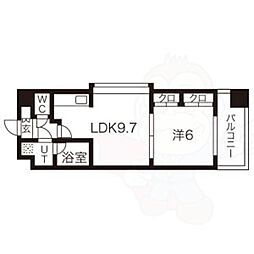 プラネシア星の子山科三条 1LDKの間取図画像