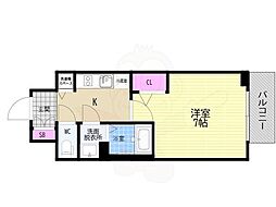 ベラジオレガシー葛野大路八条 1Kの間取図画像