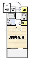 ダイアパレス京都・祇園 1Kの間取図画像