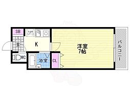 ピラーズ御所西 1Kの間取図画像