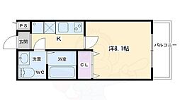 V-style西院 1Kの間取図画像