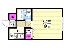 キャンパスコーポソレイユ 1Kの間取図画像