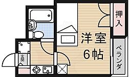 RX吉祥院 1Kの間取図画像